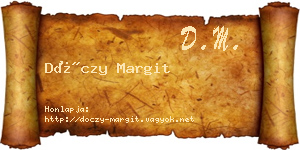 Dóczy Margit névjegykártya