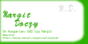 margit doczy business card